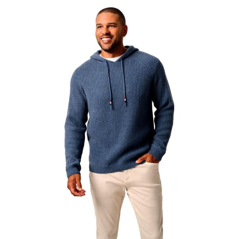 johnnie-O Blue Knit Hoodie